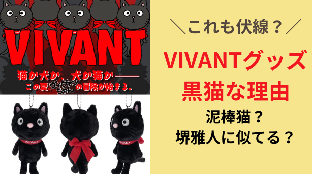 VIVANTグッズが黒猫な理由は？ヴィヴァンちゃんは泥棒猫？堺雅人に似てる？